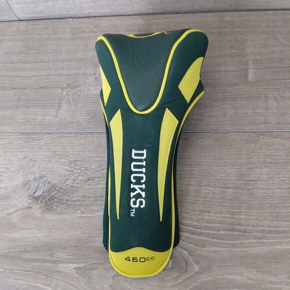 Oregon Ducks Golf Driver Headcover NCAA Green Gold Apex Embroidered 460cc 1 Wood - Picture 8 of 8